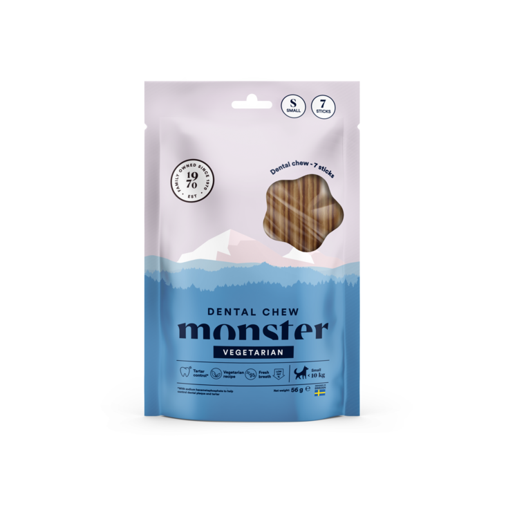 Dental Vegan S 7kpl 56g monster - Koirien funktionaaliset makupalat - 032207 - 1