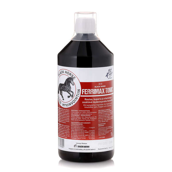 Ferrimax tonic liuos Black Horse - Hevosen kivennäiset ja vitamiinit - 000997 - 2