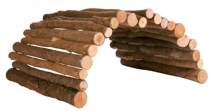 Jyrsijän silta taipuva 51x30cm puuta - Pieneläinten häkkitarvikkeet - 011257 - 1