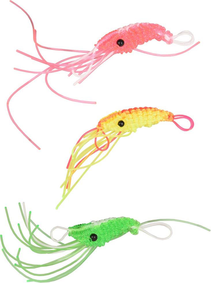 Katkarapu 5cm muovipunos Flamingo - Kissan hiiret, linnut, perhoset ym. - 009097 - 1