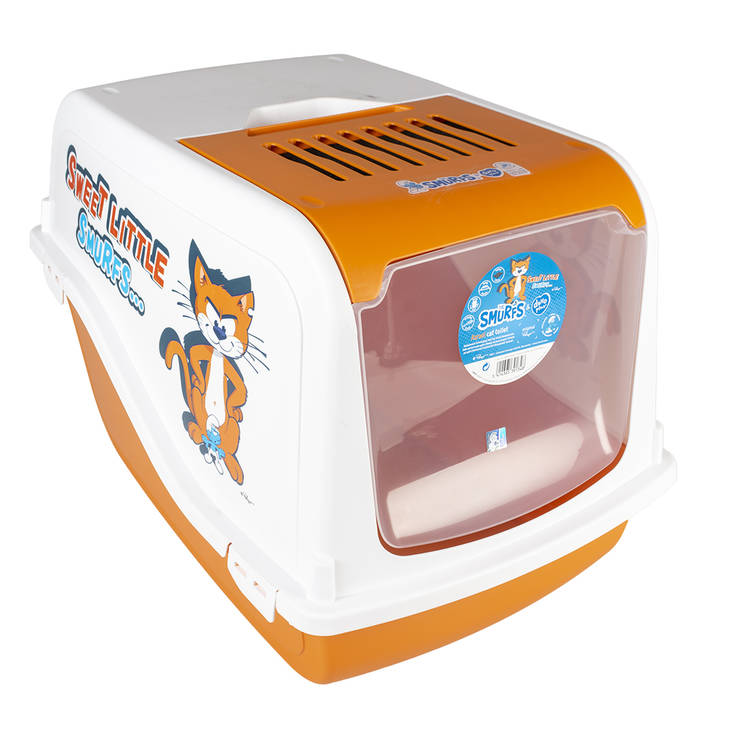 Kattovessa Rontti 57x39x38cm Smurffi - Kissan katetut vessat - 028377 - 1