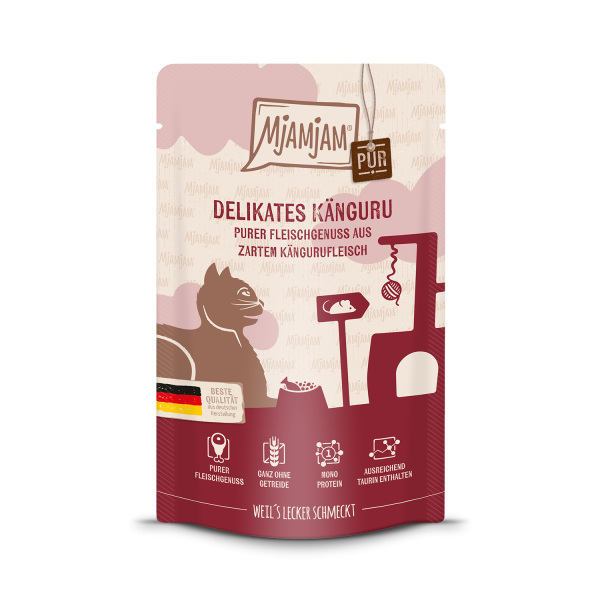 Kenguru pur 100% 125g pss MjAMjAM - Aikuisten kissojen säilykkeet - 023437 - 1