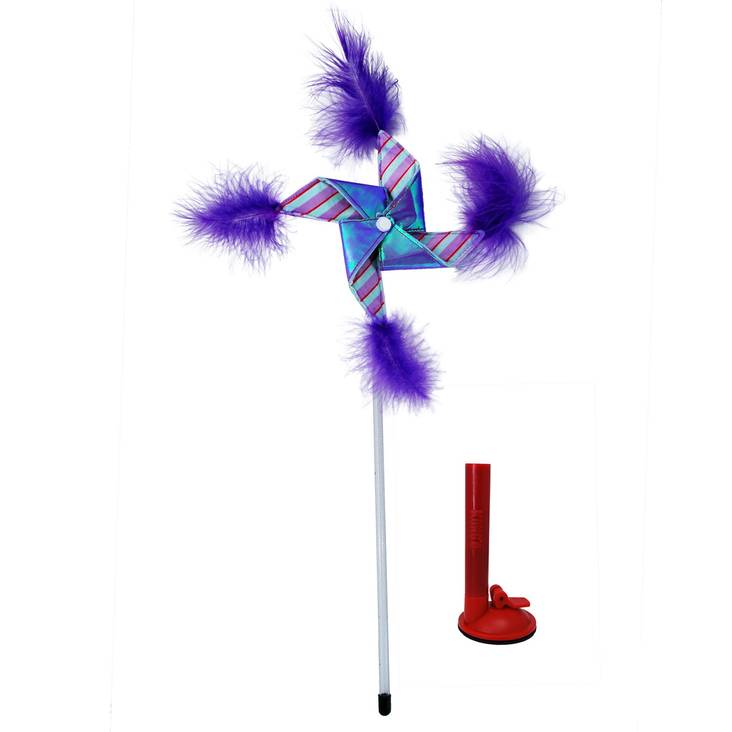 Kissanlelu tuuliviiri jalustalla Connects Pinwheel 53cm KONG - Kissan huiskat ja onkilelut - 025947 - 1