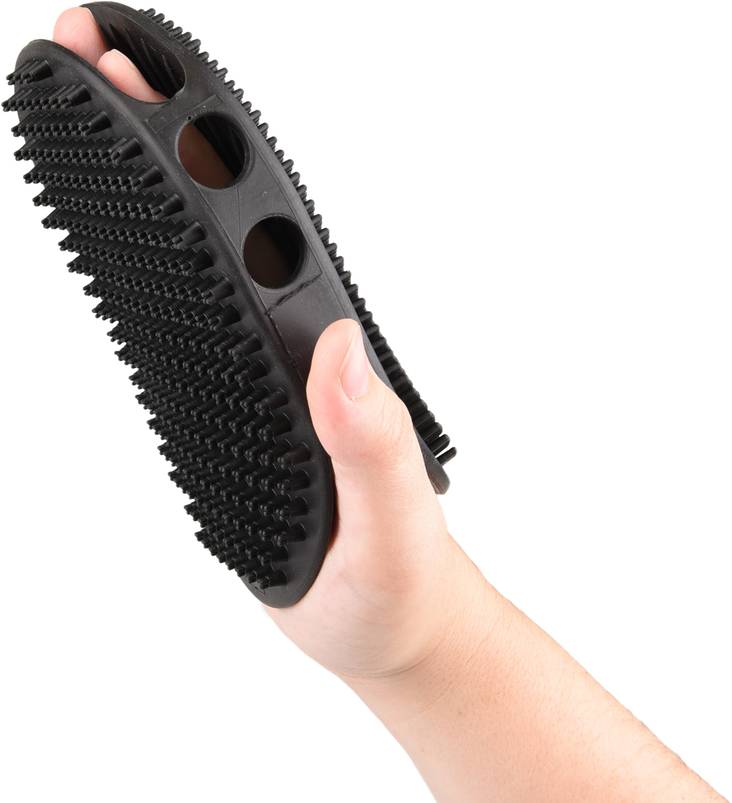 Kumisuka hierova 11x15cm musta Flamingo - Koiran harjat, karstat ja suat - 035477 - 1