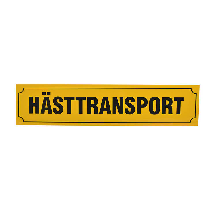 Kyltti Hästtransport 90x20cm kel V-Plast - Hevosen kuljetus ja matkustaminen - 036527 - 1