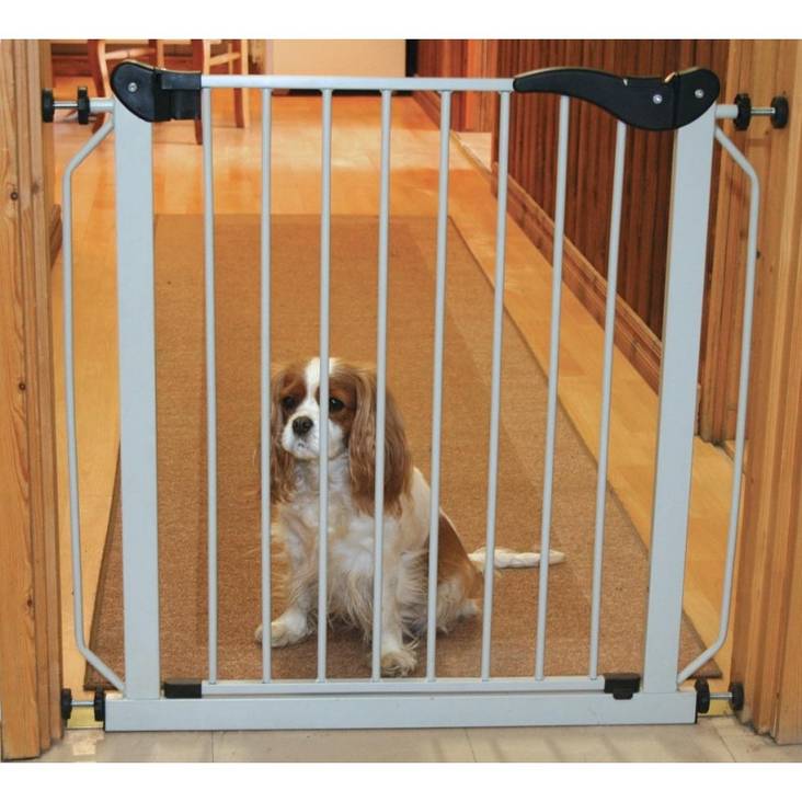 Lemmikkiportti 75-85x78cm vharmaa Vip P* - Koiraportit - 030557 - 2