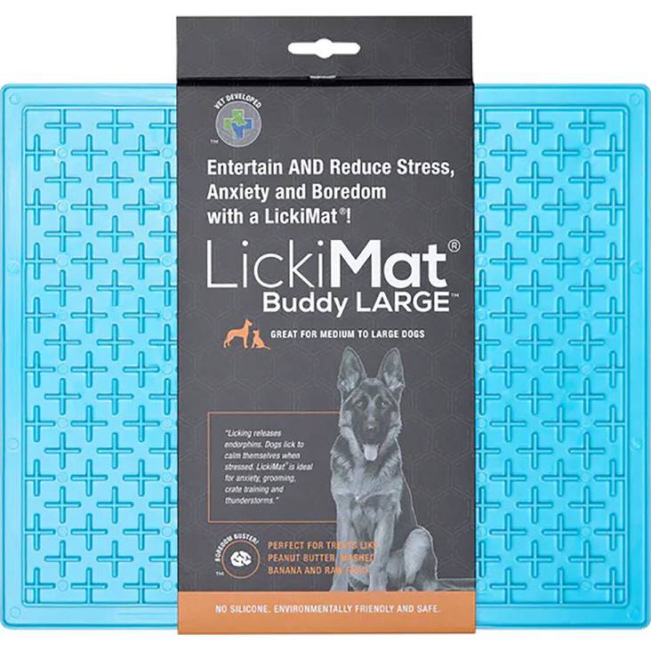 LickiMat Buddy Large 30,5x25,5cm sininen - Aktivoivat ja ahmimisenesto ruokakupit - 030317 - 1
