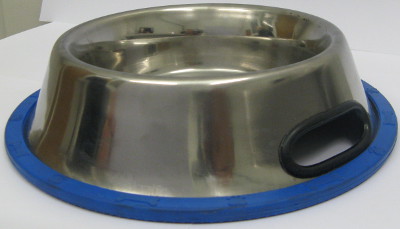 Metallikuppi 0,7L kumireunuksella - Koiran metallikupit ja telineet - 003217 - 1