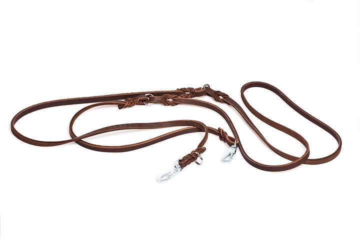 Monitoimitalutin rasvanahkaa BGB-lukolla 18mm/270cm ruskea Onega - Koiran nahkataluttimet - 033267 - 1