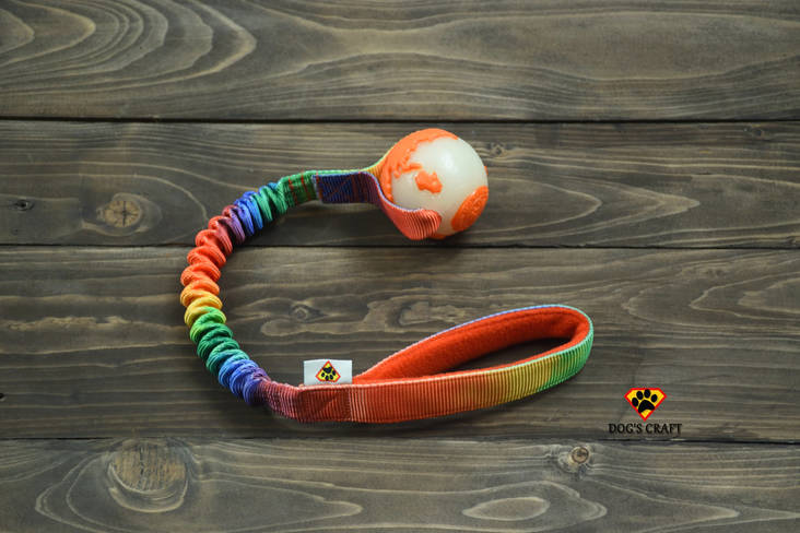 Motivointilelu Planetka Basic geelipallo joustohihnalla 5,5cm Dog's Craft - Koiran pallot ja heittolelut - 012657 - 1