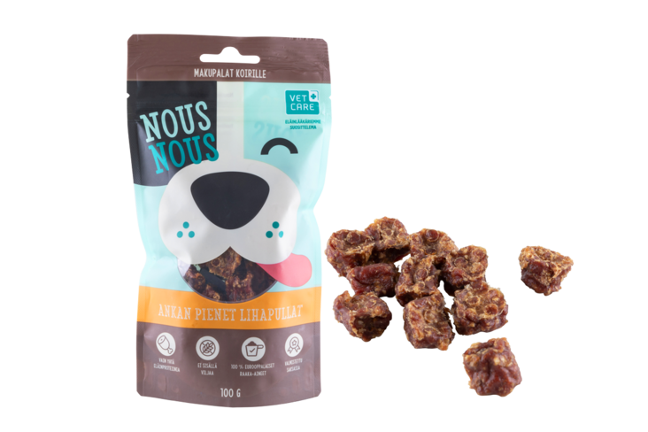 Pienet ankanlihapullat 100g NousNous - Koiran herkut ja makupalat - 016247 - 1