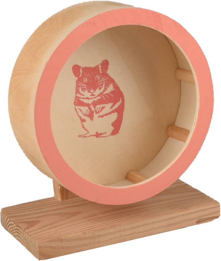 Puinen juoksupyörä Danco pinkki kuva Flamingo - Pieneläinten häkkitarvikkeet - 035237 - 1