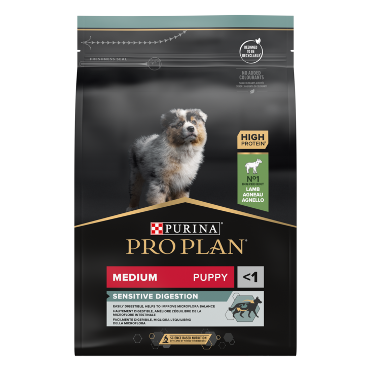 Puppy Sensitive Digestion Medium Pro Plan - Kuivaruoat pennuille ja kasvatukseen - 001457 - 2