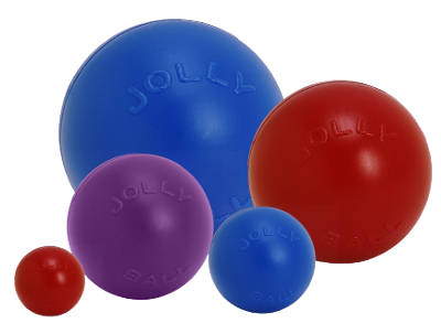 Push-n-Play pallo 15cm sin Jolly Pets - Koiran pallot ja heittolelut - 013667 - 1