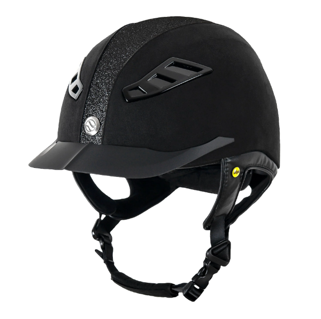 Ratsastuskypärä EQ3 Lynx mikromokka / kimalle musta Back on Track - Ratsastuskypärät - 036187 - 1