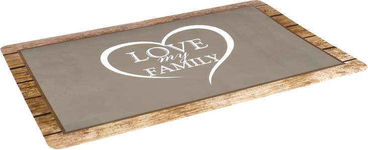 Ruokinta-alusta Love My Family 43x28cm Flamingo - Koiran ruokinta-alustat - 035667 - 1