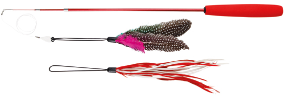 Teleskooppileikitin 50cm 2 lelua Trixie - Kissan huiskat ja onkilelut - 009467 - 1