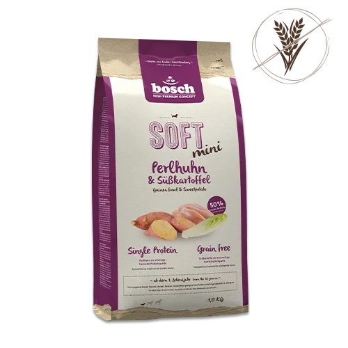 Helmikana - bataatti Soft Mini 1kg Bosch - Koiran kuivaruoat aikuisille koirille - 045497 - 1