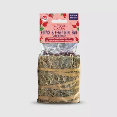 Mini Bales with Rosehip 100g Burgess - Pieneläinten heinät ja korsirehut - 052667 - 1