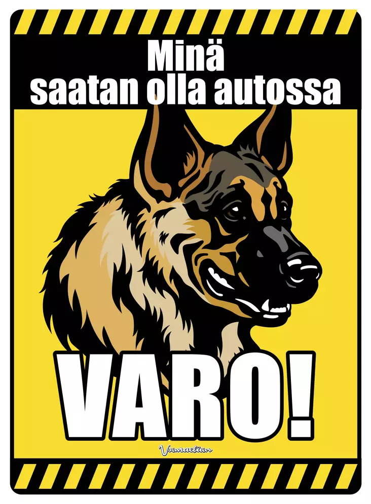 Kyltti Minä saatan olla autossa Varo! - Varoitus- ja huomiokyltit - 053397 - 1
