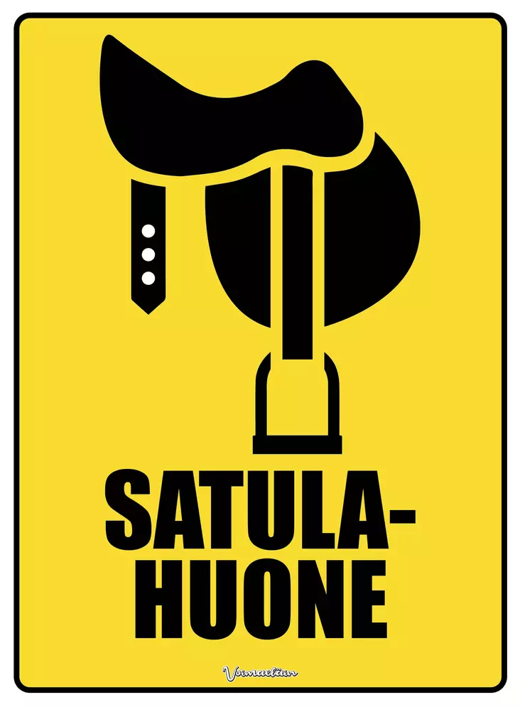 Kyltti Satulahuone/teksti alhaalla - Varoitus- ja huomiokyltit - 053417 - 1