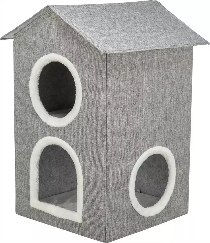 Kerrostalo Kimy 47x67x47cm harmaa Trixie - Kissan pesä-, iglu- ja riippupedit - 054607 - 1