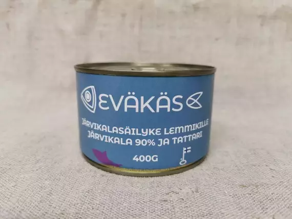 Järvikala-tattari 400g Eväkäs - Koiran säilykkeet aikuisille koirille - 055497 - 1