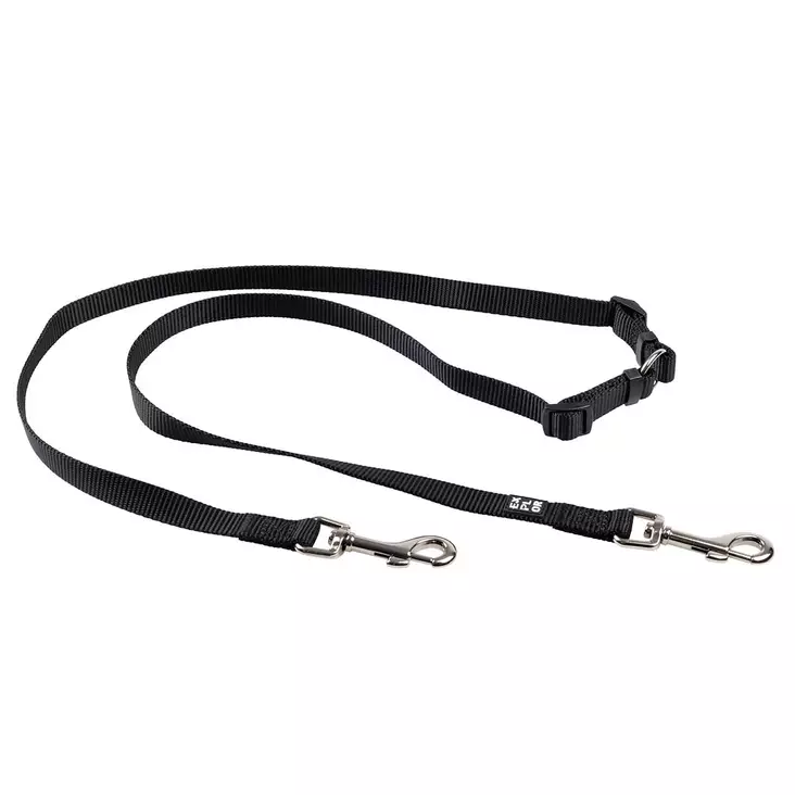 Taluttimen jakaja Explor säädettävä 40-70cm/15mm musta Duvo+ - Talutin jakajat ja jatkot - 055787 - 1