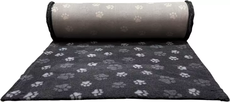 Companion ProFleece makuualusta 100x75cm Paws harmaa - Koiran alustat ja matot - 056227 - 1