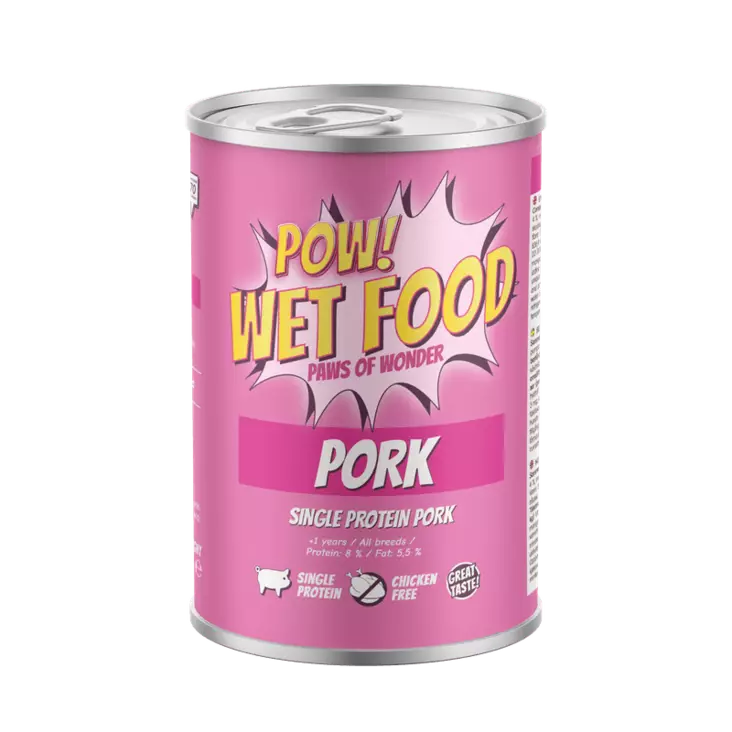 Adult Pork 400g säilyke POW! - Koiran säilykkeet aikuisille koirille - 056877 - 1