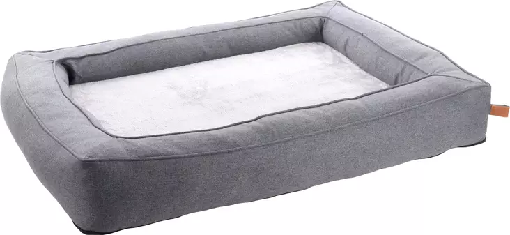 Reunapeti Carlota Rectangle 125x90x17cm harmaa Flamingo - Koiran reunalliset pedit - 057477 - 1
