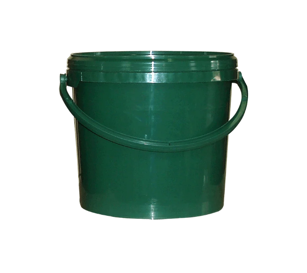 Ämpäri kannella 6L vihreä St Hippolyt - Hevosen ruokinta-astiat ja ämpärit - 030867 - 1