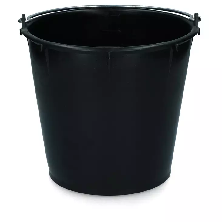 Ämpäri kantokahvalla 7L musta V-Plast - Hevosen ruokinta-astiat ja ämpärit - 052077 - 1