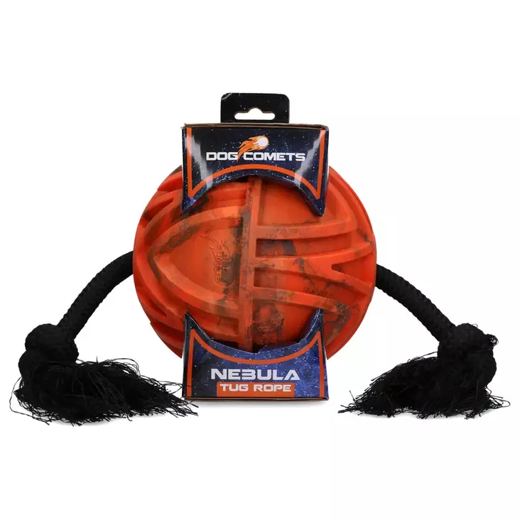Kumipallo köysillä Nebula Tug Rope 18cm Dog Comets - Koiran pallot ja heittolelut - 057357 - 1