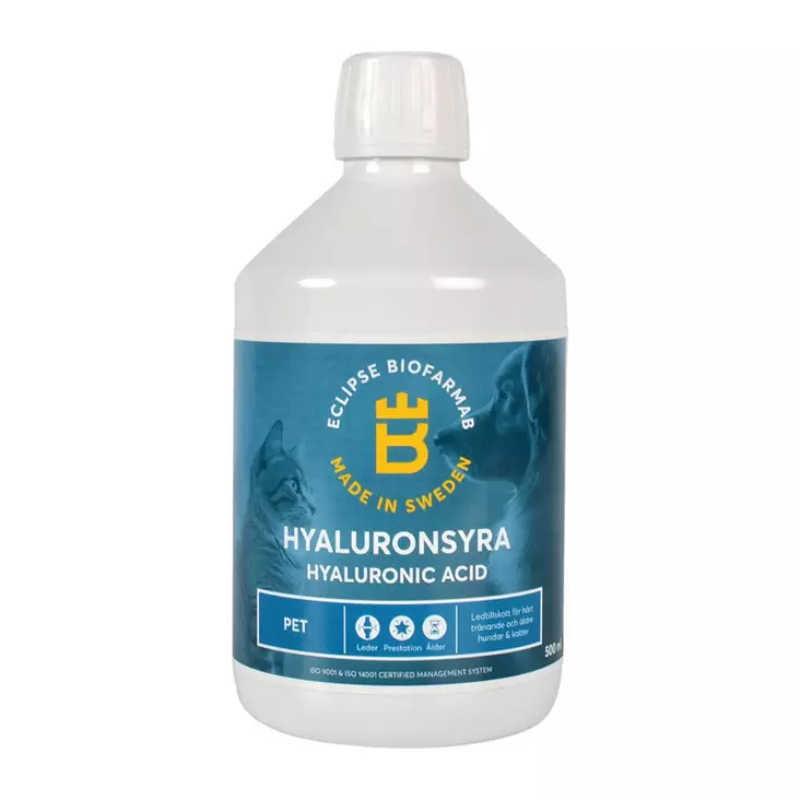 Hyaluronihappo 500ml liuos PET Eclipse Biofarmab - Koiran lisäravinteet - 024667 - 1