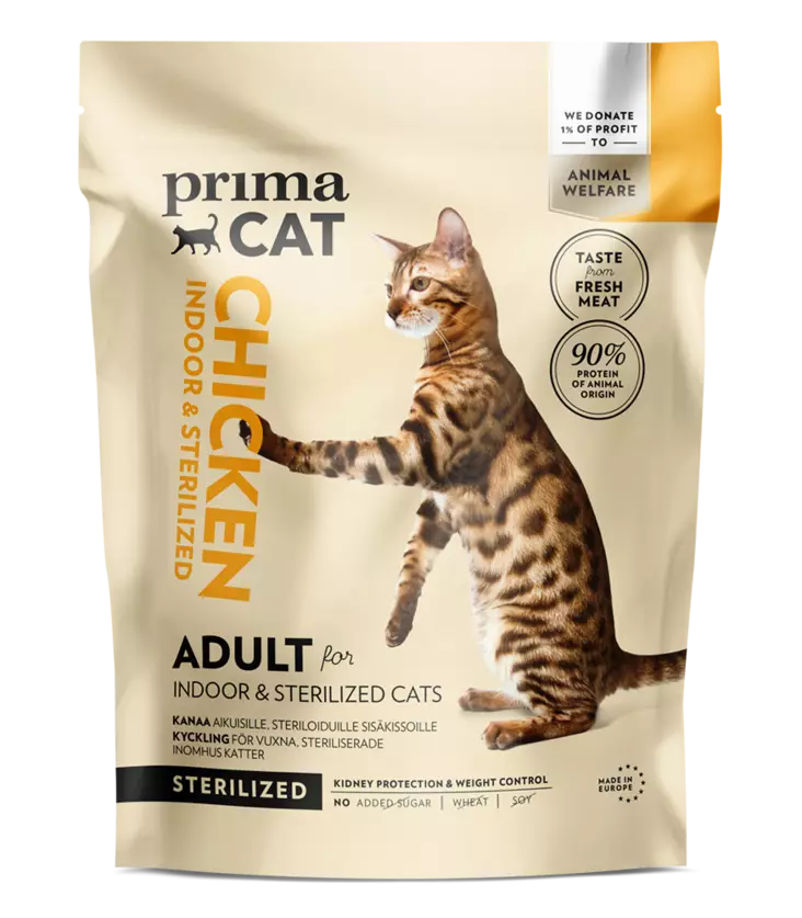Indoor & Sterilized Adult Chicken PrimaCat - Kissan kuivaruoat pennut ja kasvatus - 056337 - 1