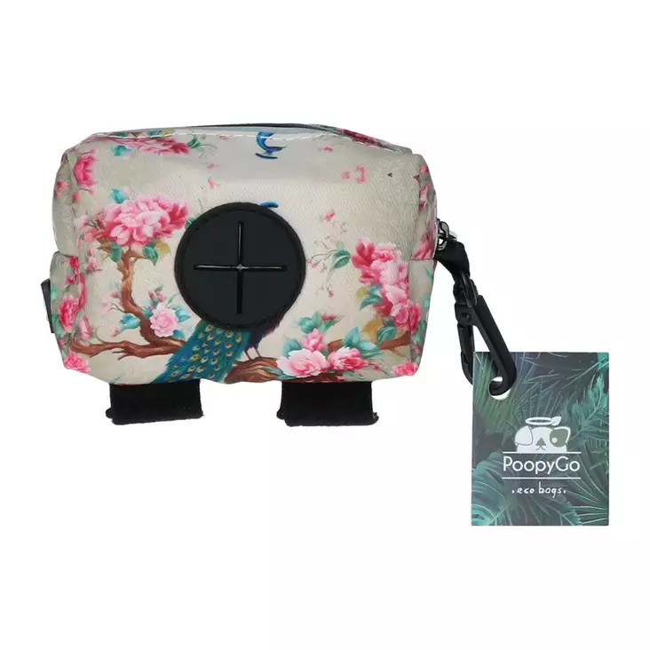 Kakkapussikotelo Eco Bag Peacock valkoinen PoopyGo - Koiran kakkapussit ja pidikkeet - 055837 - 1