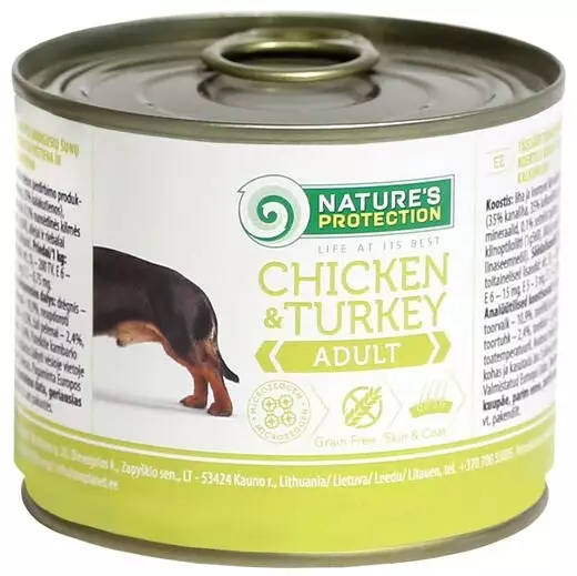 Kana Kalkkuna 200g prk Nature's Protection Super Premium dog - Koiran säilykkeet aikuisille koirille - 043627 - 1