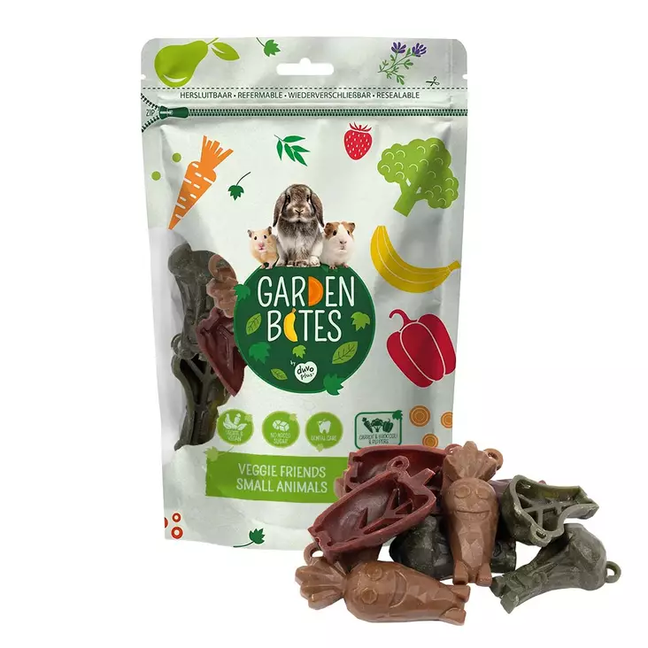 Kasvishahmo Veggie Friends 14cm 9kpl Garden Bites - Pieneläinten herkut ja namipalat - 057877 - 1