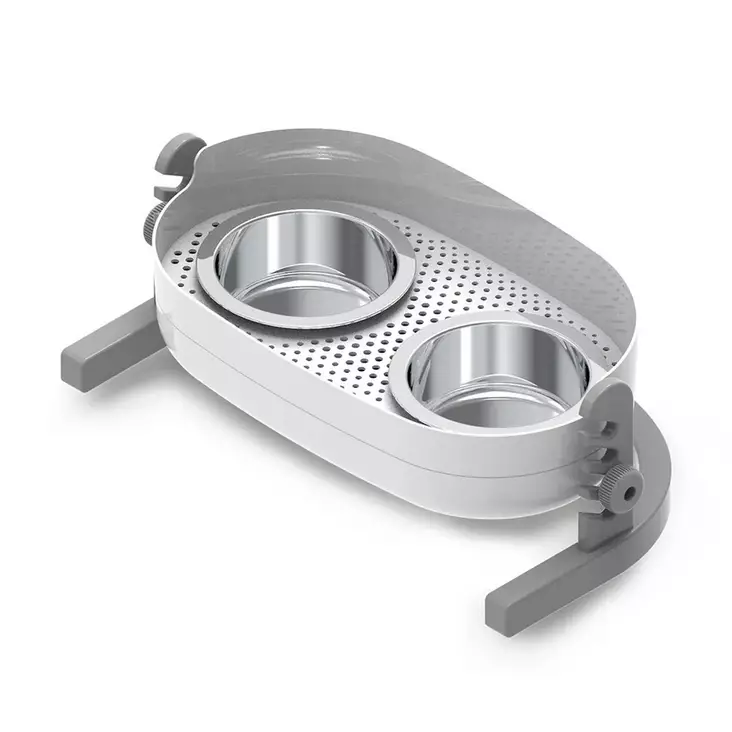 Korokekuppiteline 3 In 1 Elevated Double Dinner M 2x400ml All For Paws - Koiran metallikupit ja telineet - 055667 - 1