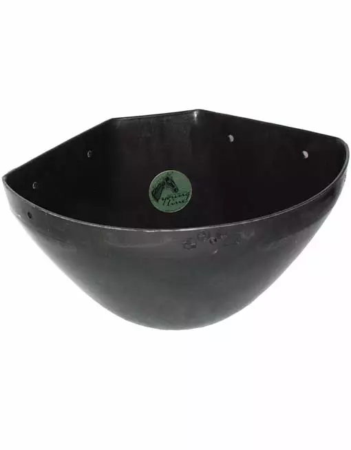 Kulmakaukalo 16L musta Ok-Plast - Hevosen ruokinta-astiat ja ämpärit - 056767 - 1