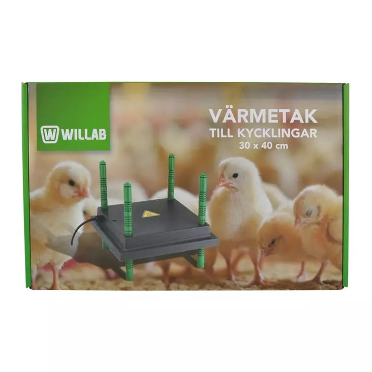 Lämpölevy tipuille 30 × 40 cm 30 W säädettävillä jaloilla Willab - Eläinsuojan lämmitys - 053927 - 1