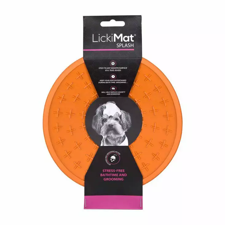 LickiMat Splash imukuppi 19cm oranssi - Aktivoivat ja ahmimisenesto ruokakupit - 048517 - 1