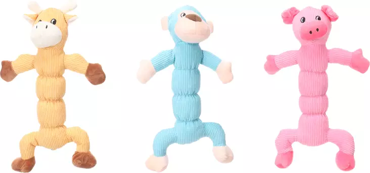 Makkaraeläin Chini 33cm laj. Flamingo - Koiran pehmolelut - 055577 - 1