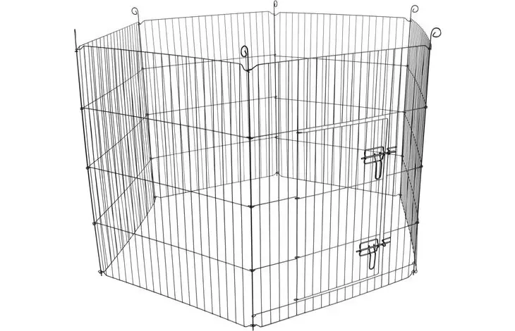 Metalliaitaus 6kpl x 80x60cm musta Flamingo - Pieneläinten häkit ja aitaukset - 050517 - 1