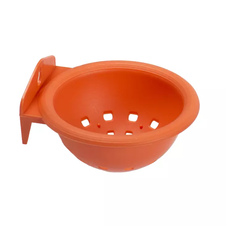 Muovipesä linnulle koukuilla ja aukolla oranssi Duvo+ - Lemmikkilintujen kylpyastiat ja pesät - 047287 - 1