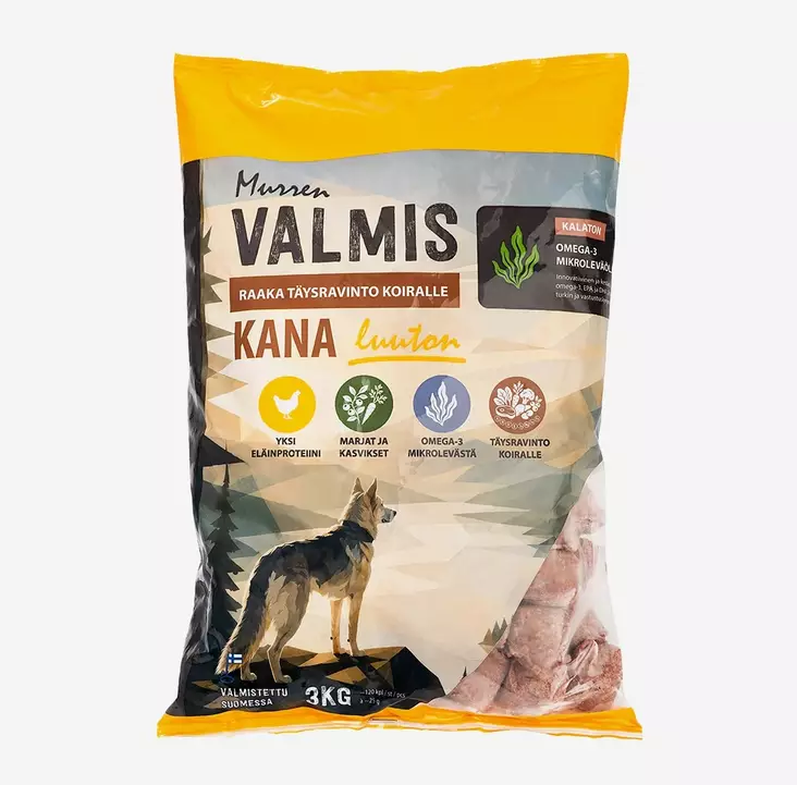 Murren VALMIS kana 3kg MUSH - Pakaste täys- ja täydennysravinnot - 059697 - 1