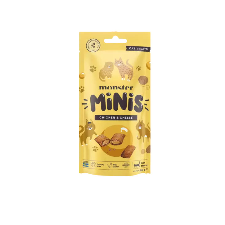 Namipala Minis Chicken & Cheese 60g C monster - Kissan herkut ja makupalat - 048247 - 1