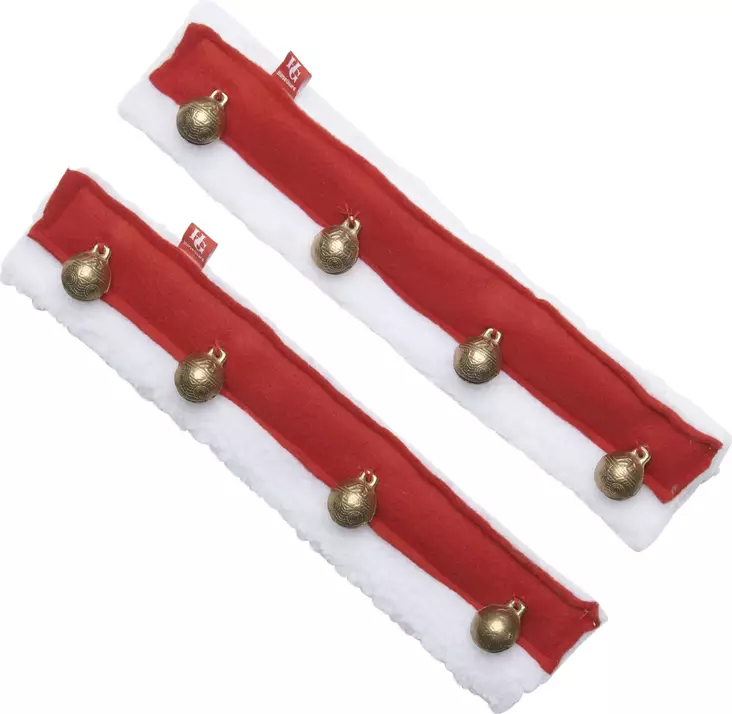 Ohjakoristeet Xmas kilikelloilla puna-valkoiset HorseGuard - Ratsuhevosen suitset ja turpahihnat - 054727 - 1