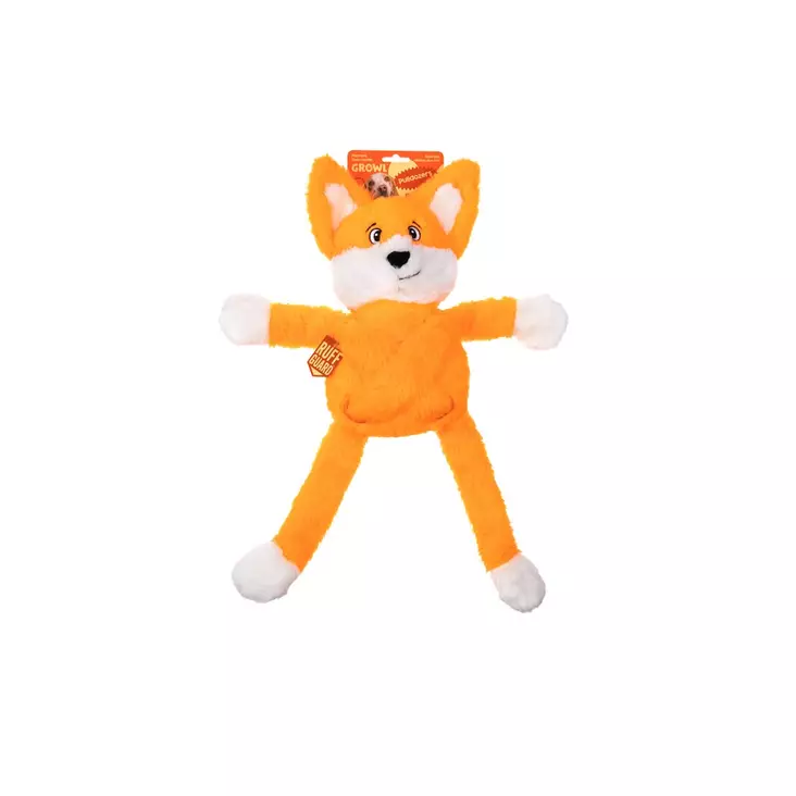 Pehmokettu Freddy The Fox 45cm oranssi Pulldozers Growl - Koiran pehmolelut - 054517 - 1